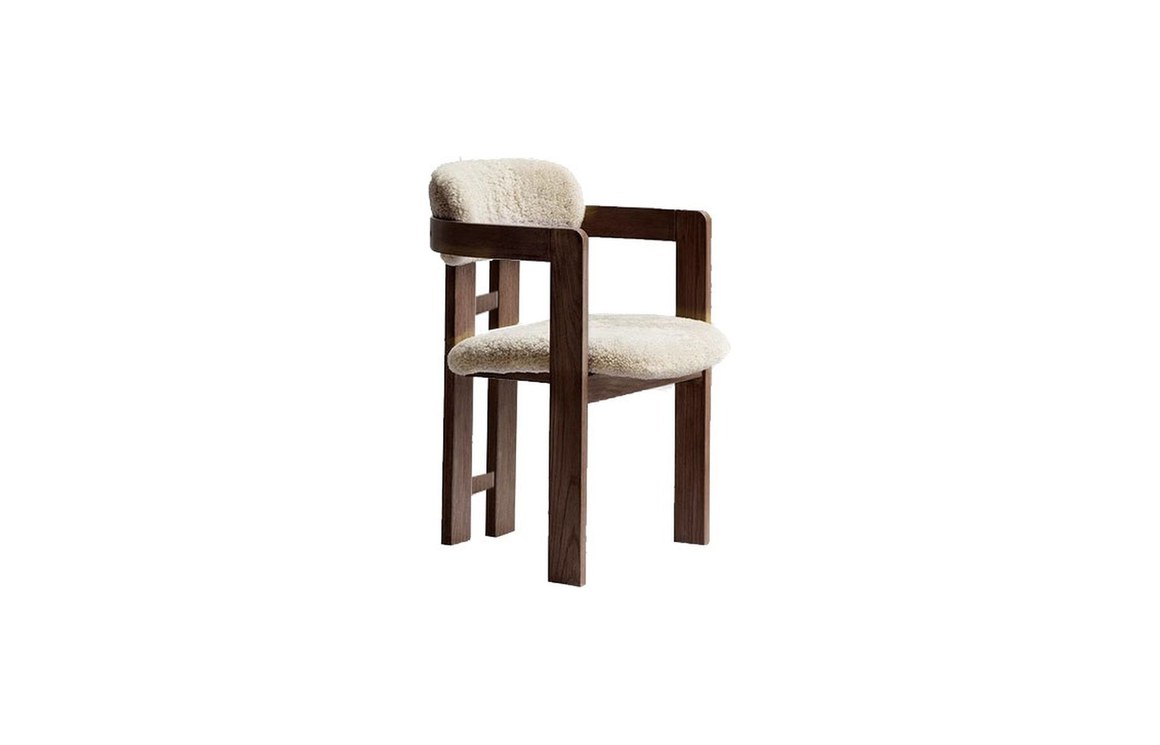 Restaurant dining chair with upholstered seat and solid wood frame