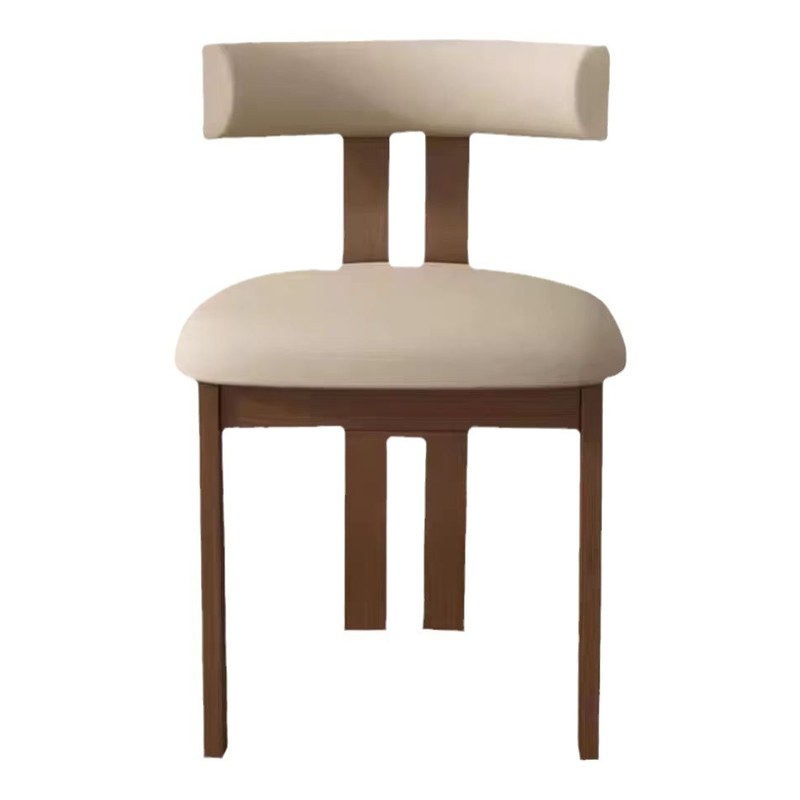 Nordic Solid Wood Dining Chair with Open Back