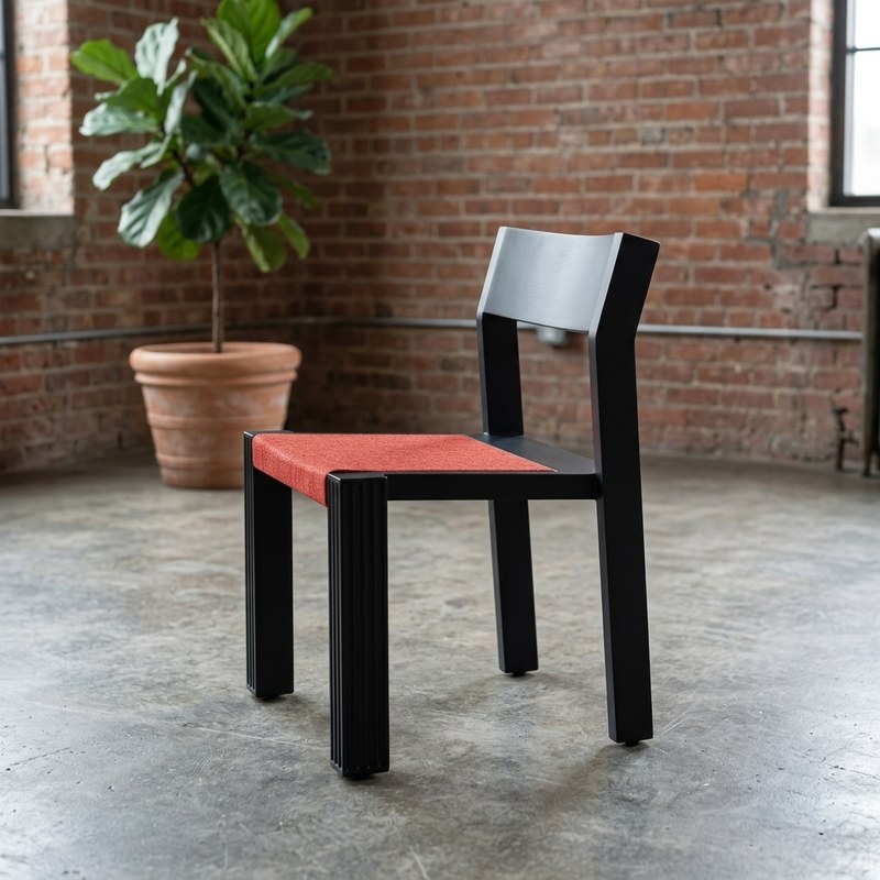Modern Aluminium Dining Chair with Armless Frame