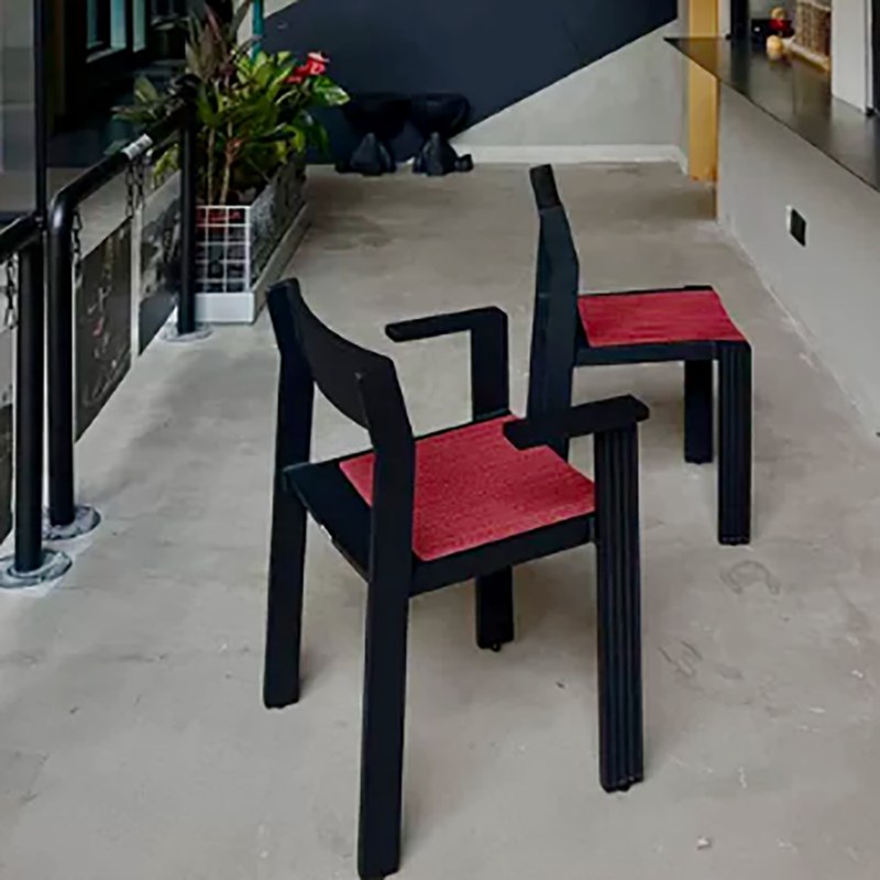 Modern Aluminium Dining Chair with Armless Frame