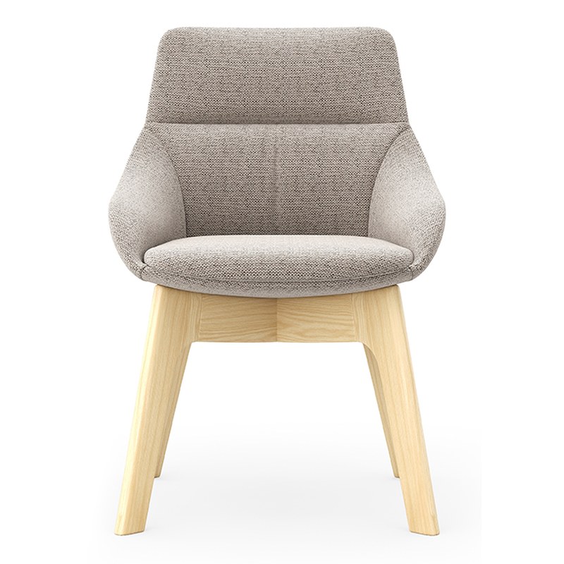 Minimalist Dining Chair with Leather Seat