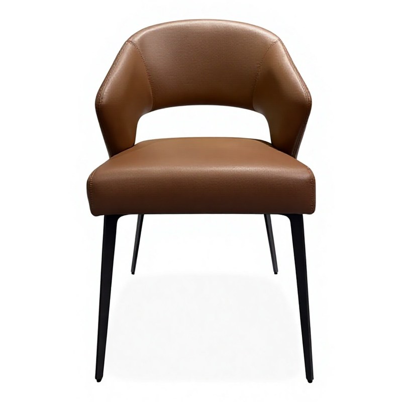 Modern Dining Chair with Leather Seat