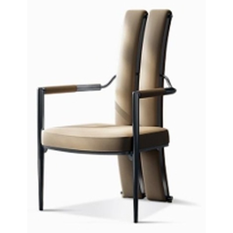 Italian Iron Stool with Upholstered Seat