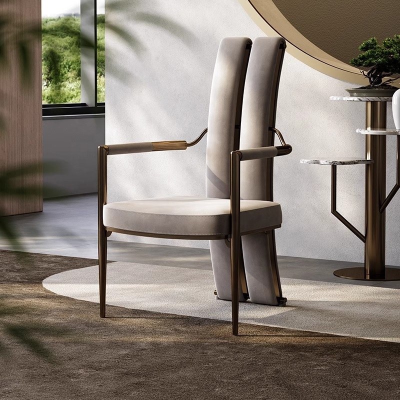 Italian Iron Stool with Upholstered Seat