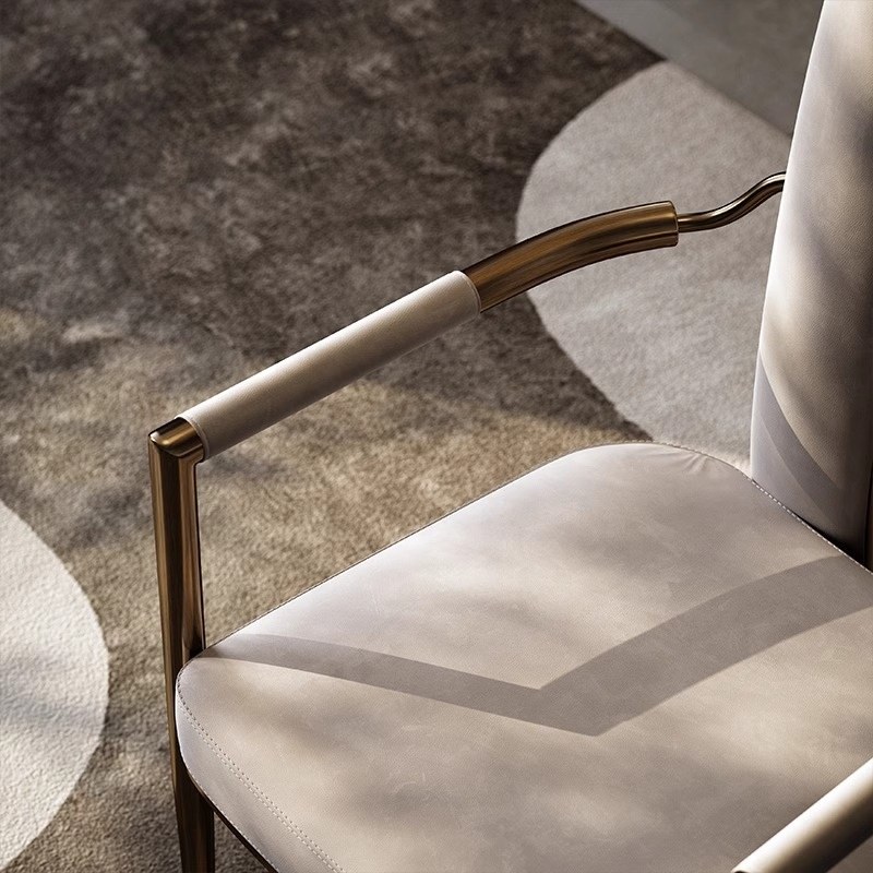 Italian Iron Stool with Upholstered Seat