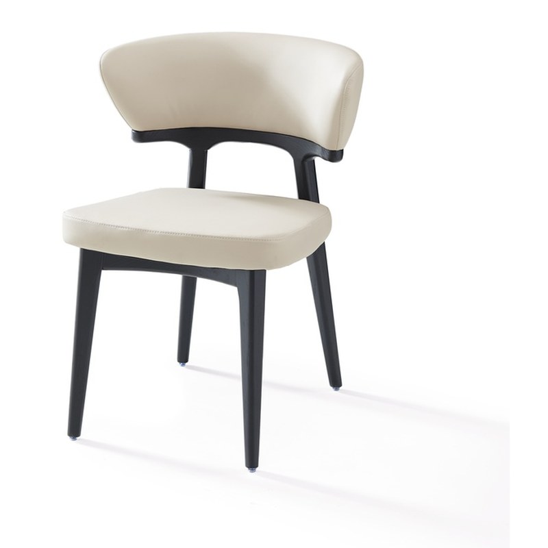 Nordic Metal Dining Chair with PU Leather Seat
