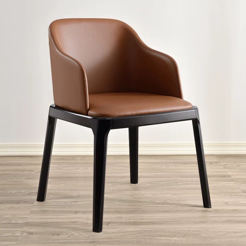 Nordic Solid Wood Armchair with Microfibre Seat