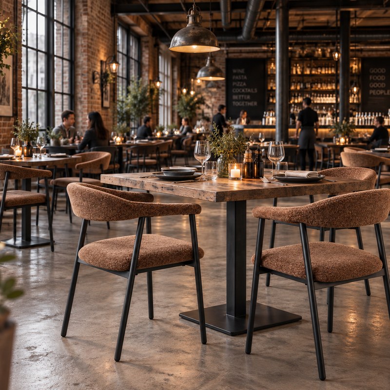 Industrial Metal Dining Chair