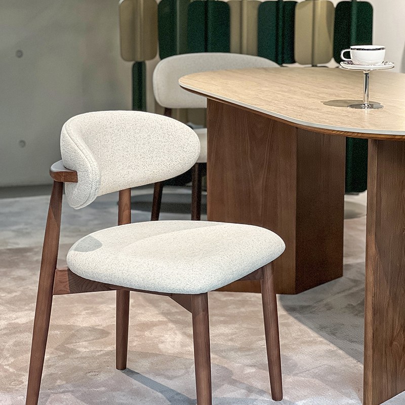 Mid-Century Solid Wood Dining Chair, third view