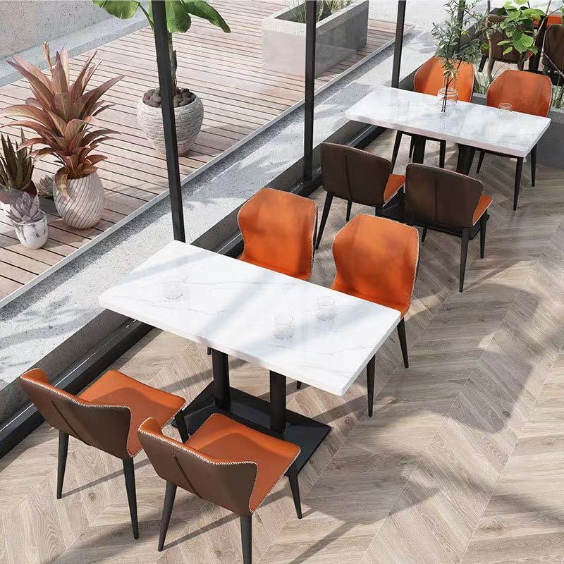 Modern Metal Restaurant Booth Set