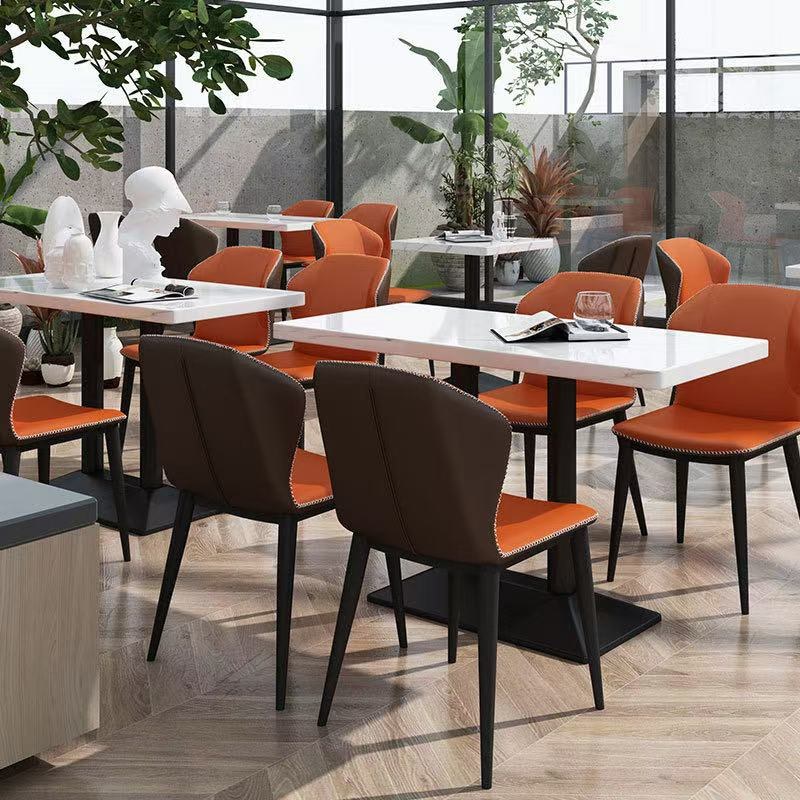 Modern Metal Restaurant Booth Set, third view