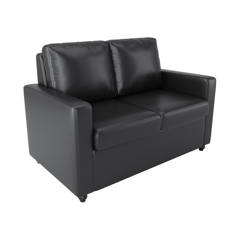 Modern Metal Restaurant Booth Set in Black, third view