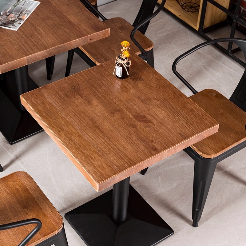 Retro Metal Restaurant Table and Chair Set, third view