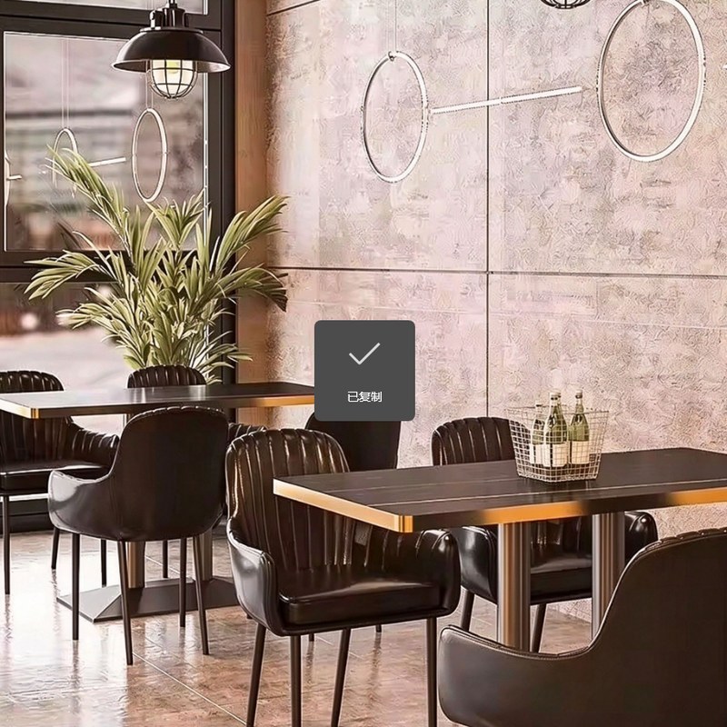 Modern Wood Restaurant Booth Set with Curved Back