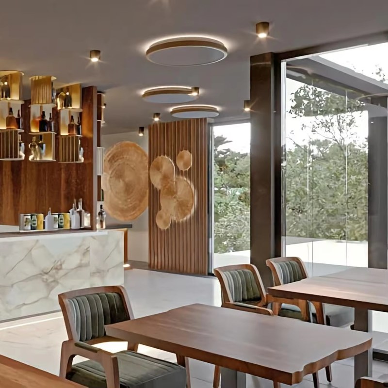 Modern Metal Restaurant Booth Set with Velvet Seating