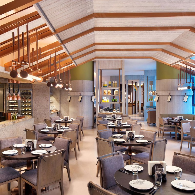 Contemporary Restaurant Booth Set with Leather Seating, second view