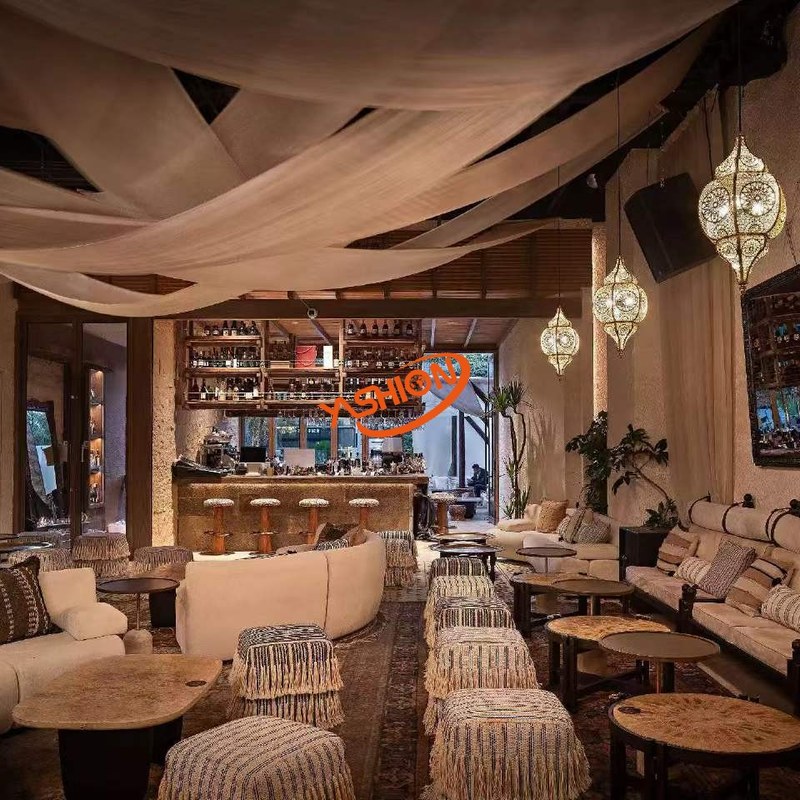 Contemporary Restaurant Booth Set with Leather Seating, third view