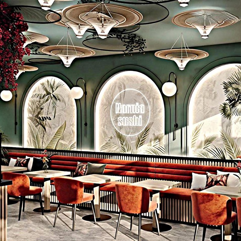 Modern Restaurant Table and Chair Set with Velvet Seats, second view