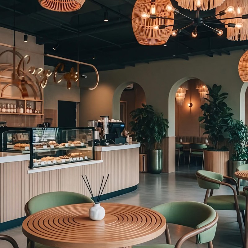 Modern Restaurant Booth Set with Leather Seating, second view