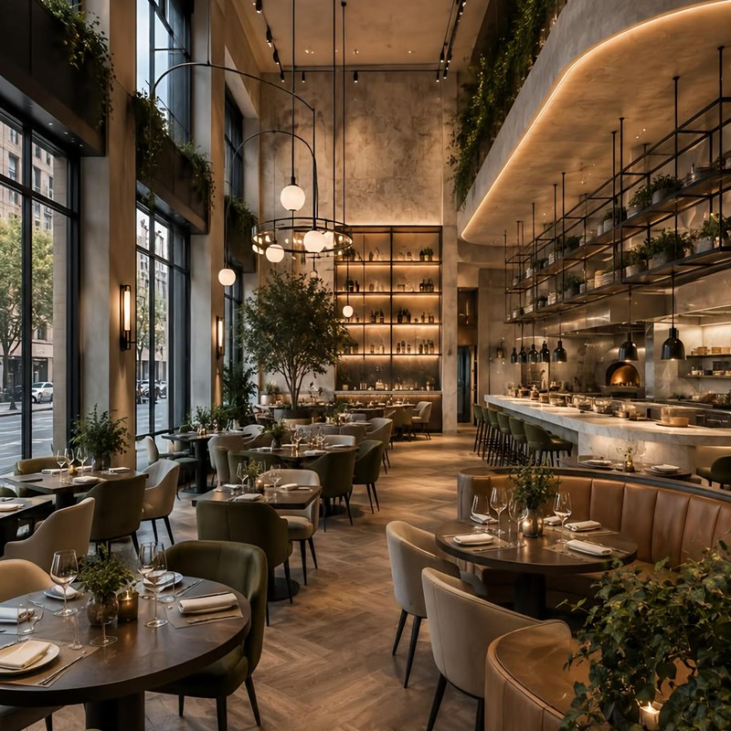 Contemporary Restaurant Booth Set with Velvet Seating