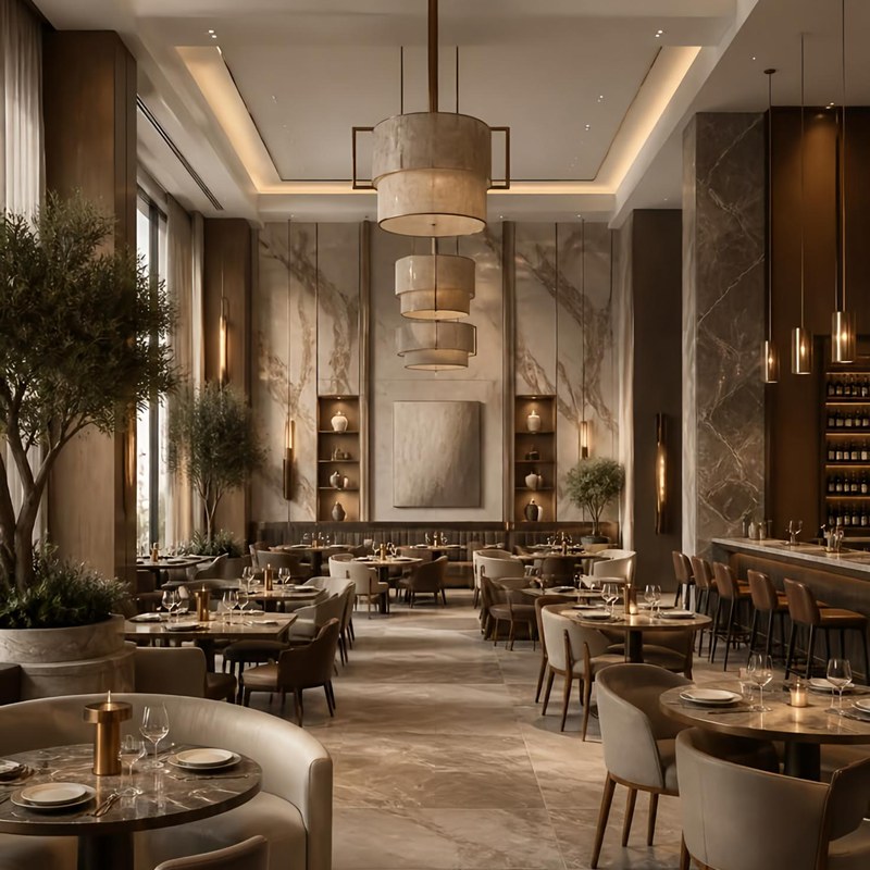 Contemporary Restaurant Booth Set with Velvet Seating, second view