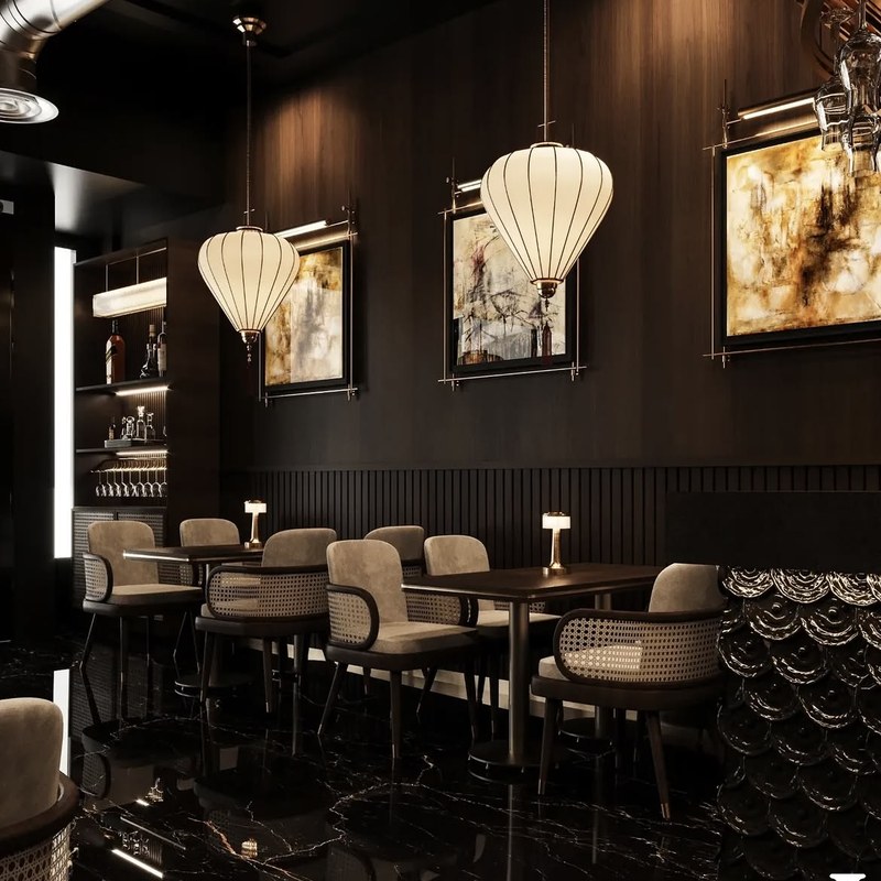 Modern Metal Restaurant Booth Set with Button Tufting, second view