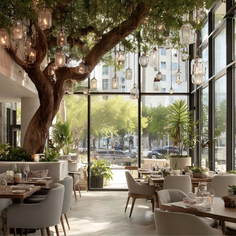 Modern Metal Restaurant Booth Set with Open Back, second view