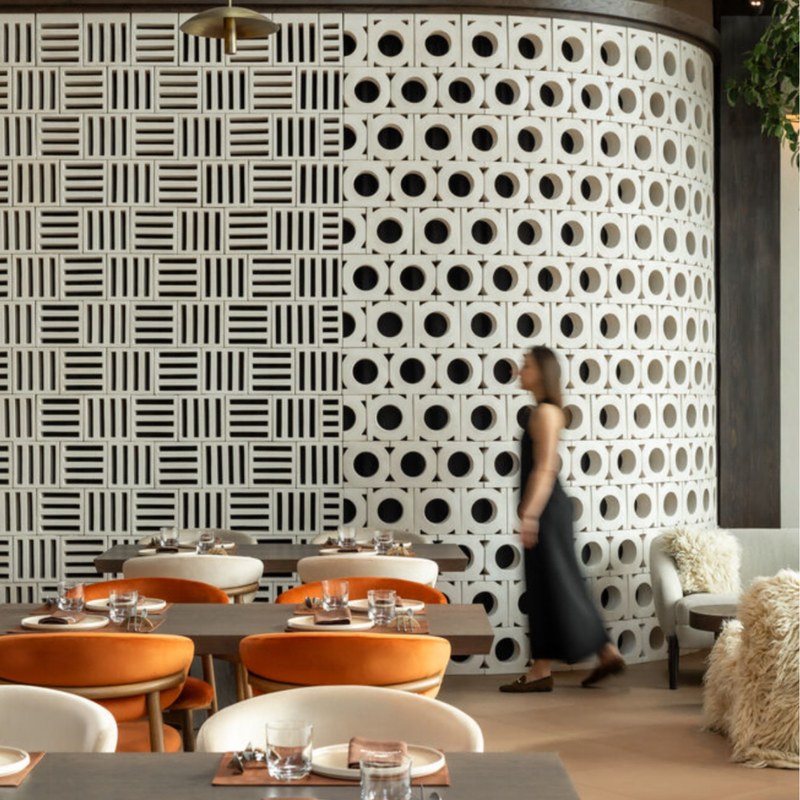 Modern Restaurant Booth Set with Velvet Seating and Curved Back, second view