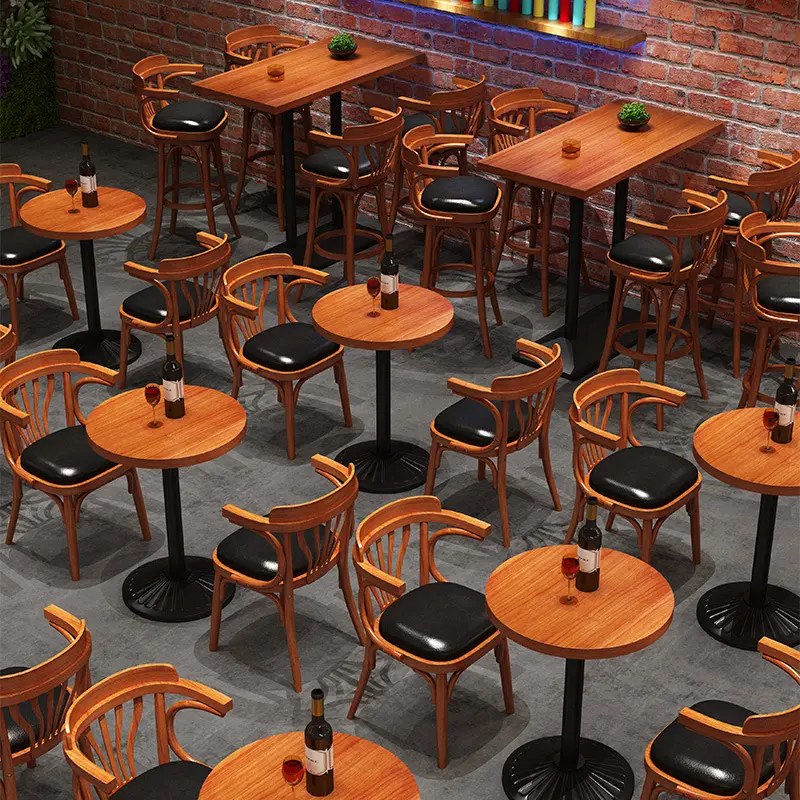 Round Tables with Bentwood Chairs