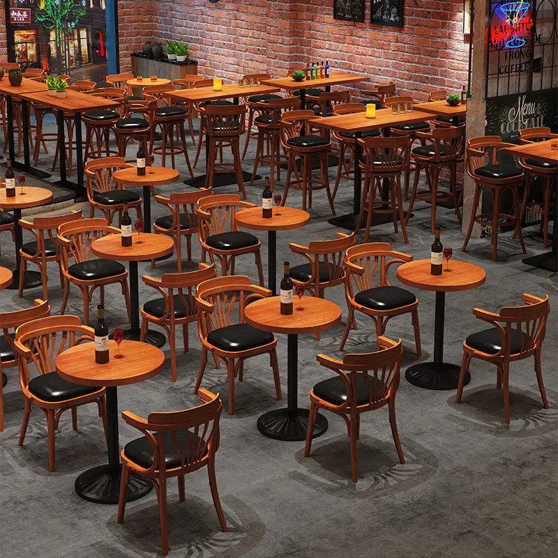 Round Tables with Bentwood Chairs, second view