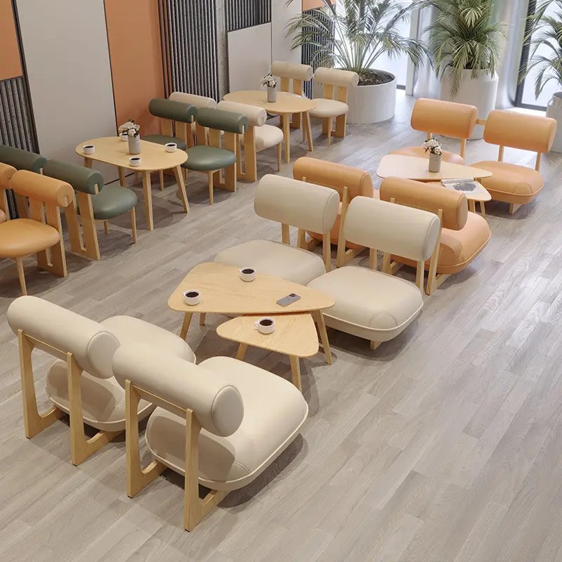 Modular Booth Seating with Round Tables