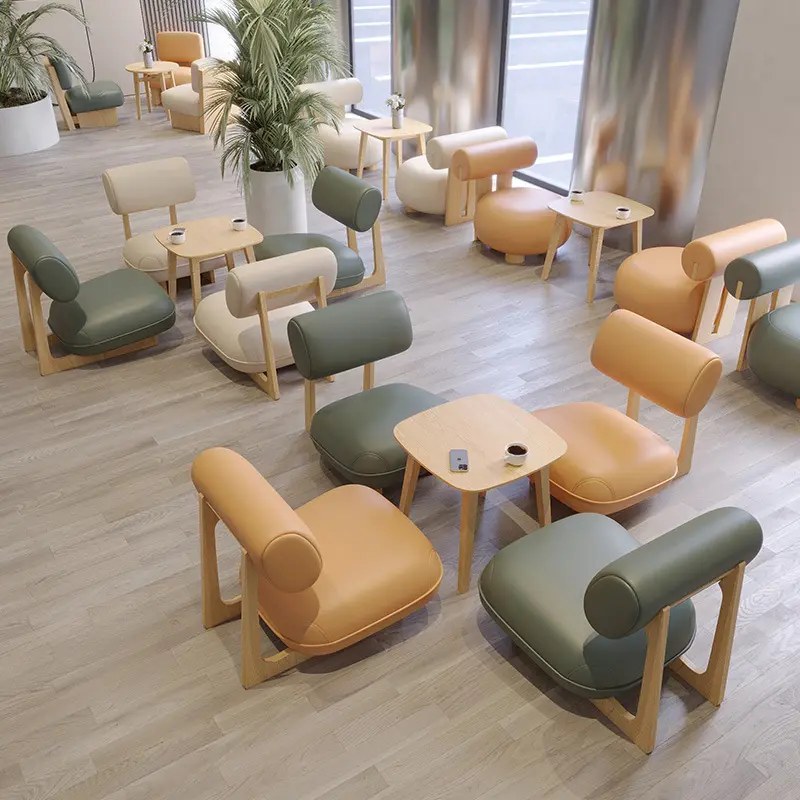 Modular Booth Seating with Round Tables, third view