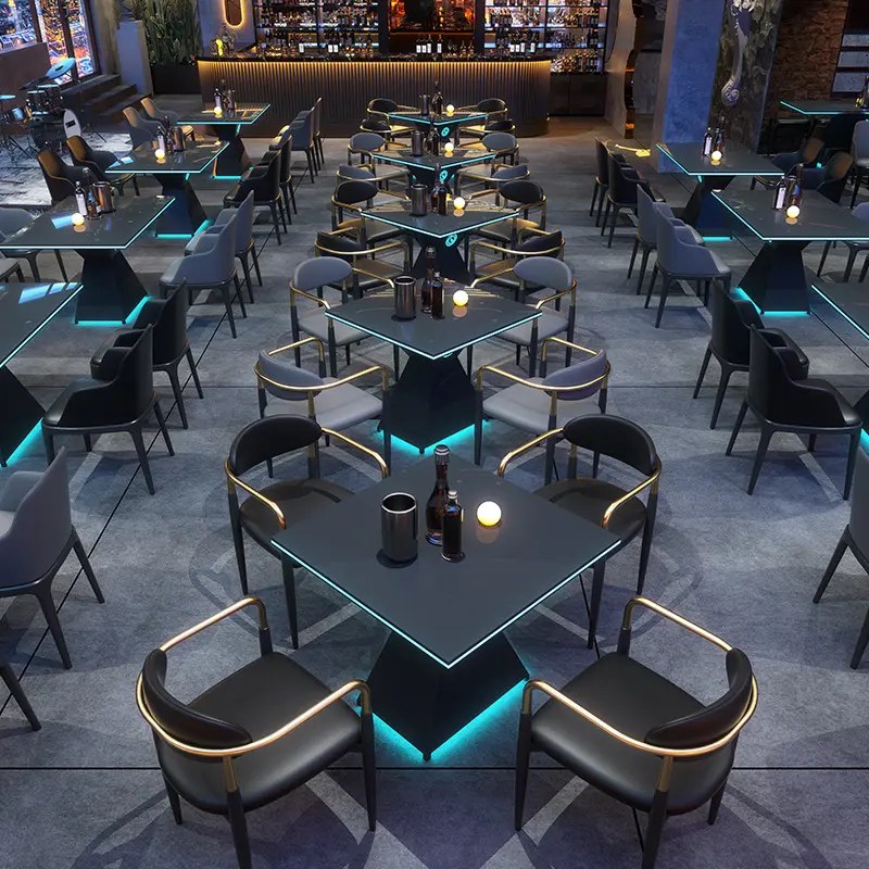LED Booth Seating with Dining Table