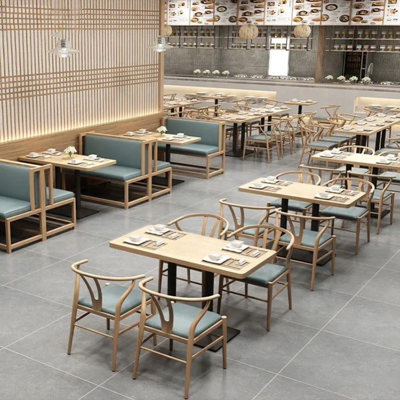 Green Leather Booth with Dining Tables, second view
