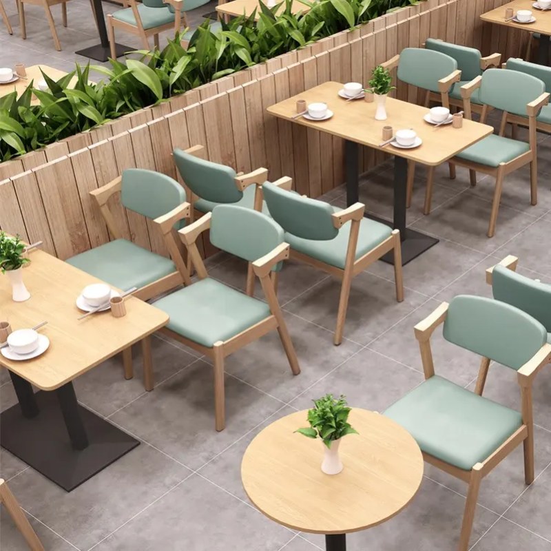 Green Leather Booth with Dining Tables, third view