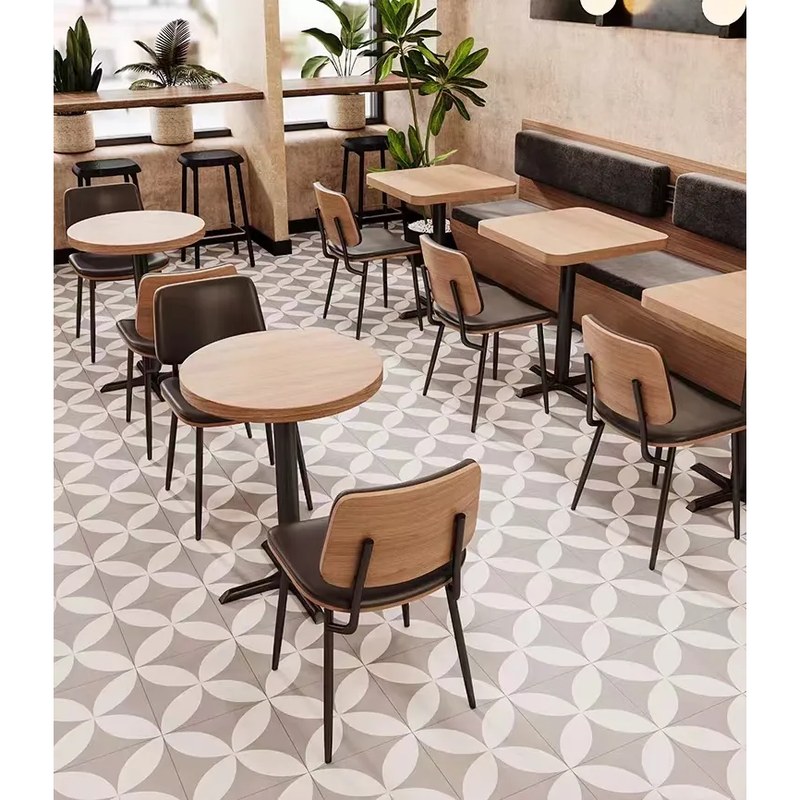 Timber Banquette with Dining Tables, second view