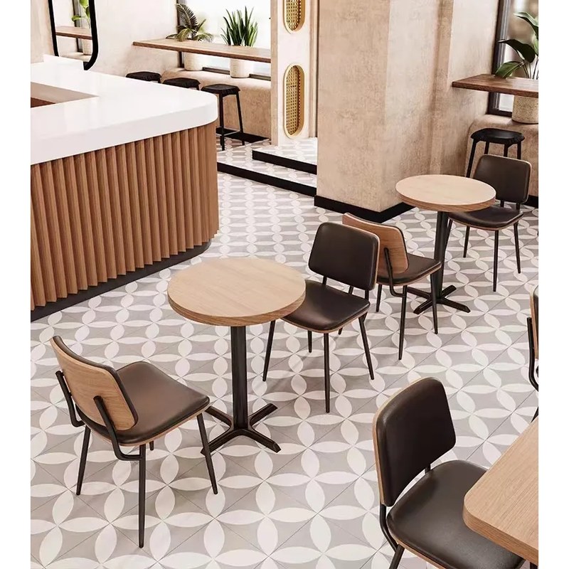 Timber Banquette with Dining Tables, third view