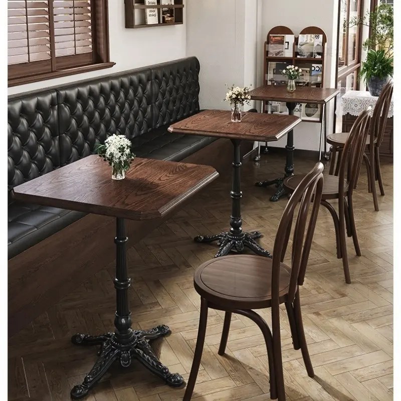 Cast-Iron Base Table with Bentwood Chairs, second view