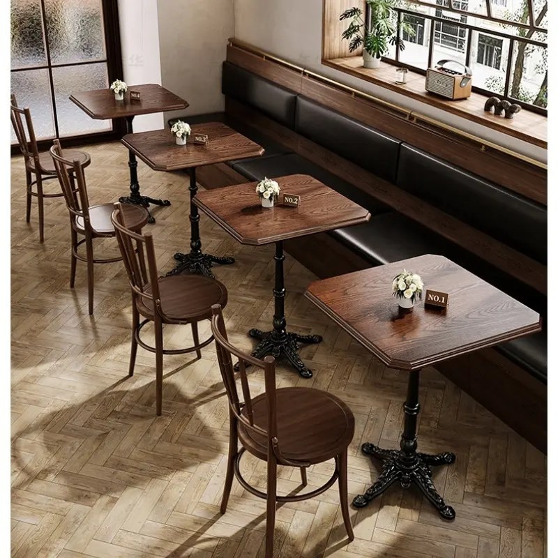 Cast-Iron Base Table with Bentwood Chairs, third view