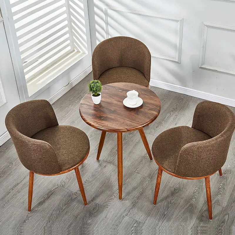 Round Table with Two Curved-Back Chairs, second view