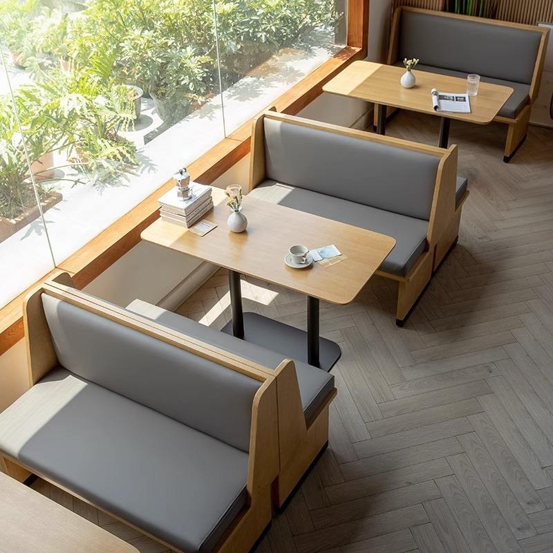 Banquette with Long Table and Rattan Chairs, second view