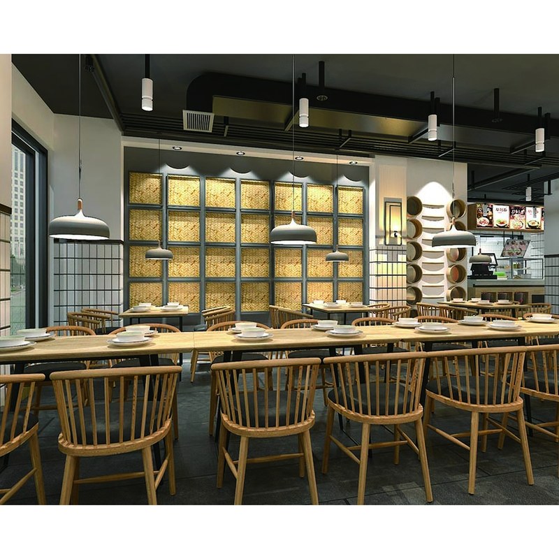Communal Timber Table with Bentwood Chairs