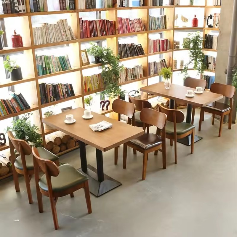 Timber Table with Upholstered Chairs, second view