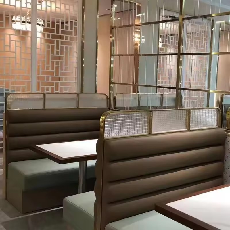 Banquette Booth with Timber Tables, third view