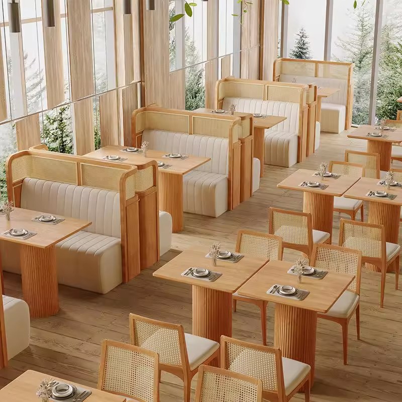Curved Banquette with Round Table, third view