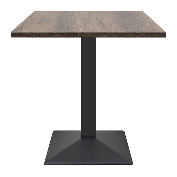 Square Melamine Dining Table with Iron Pedestal Base