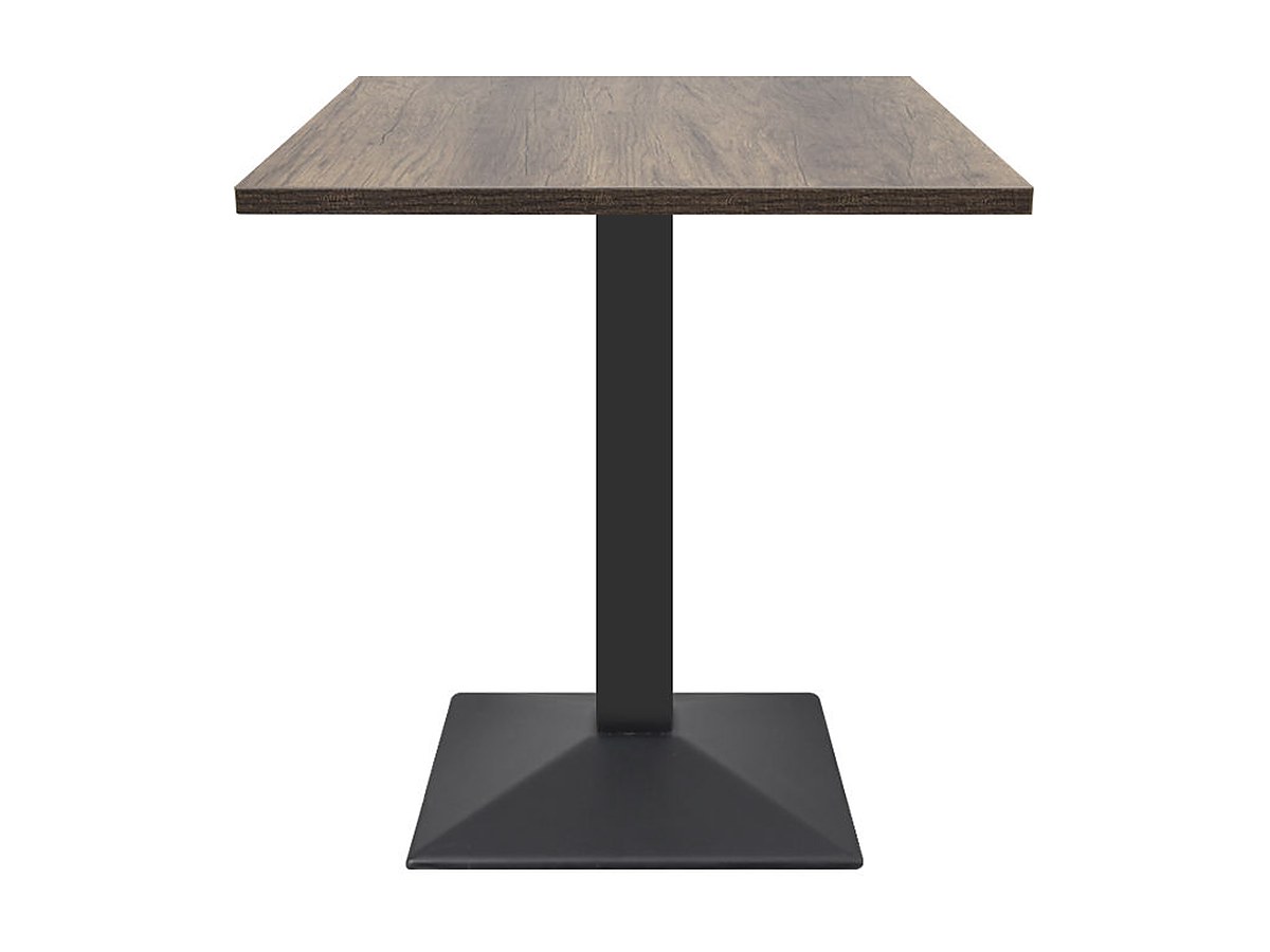 Square Melamine Dining Table with Iron Pedestal Base