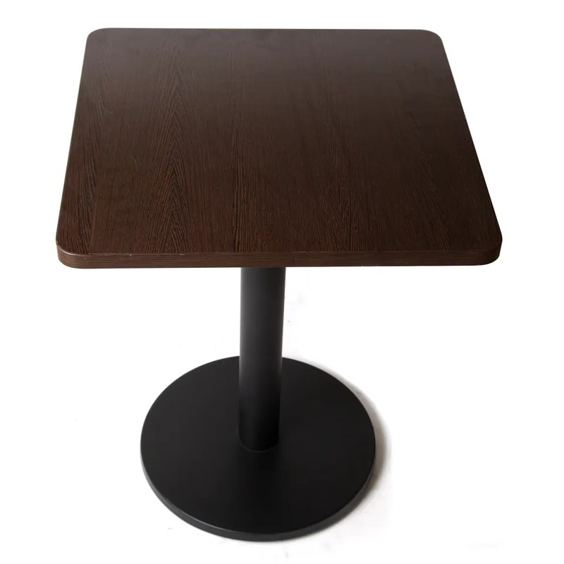 The same base with a square walnut top instead of the round one