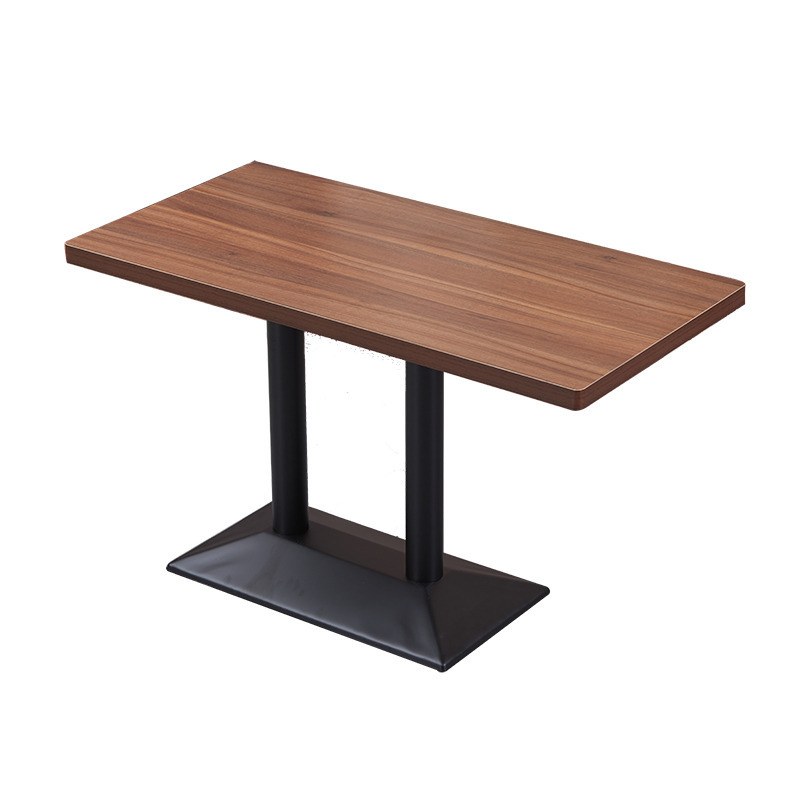 Plywood-Top Restaurant Table with Pyramid Plate Base